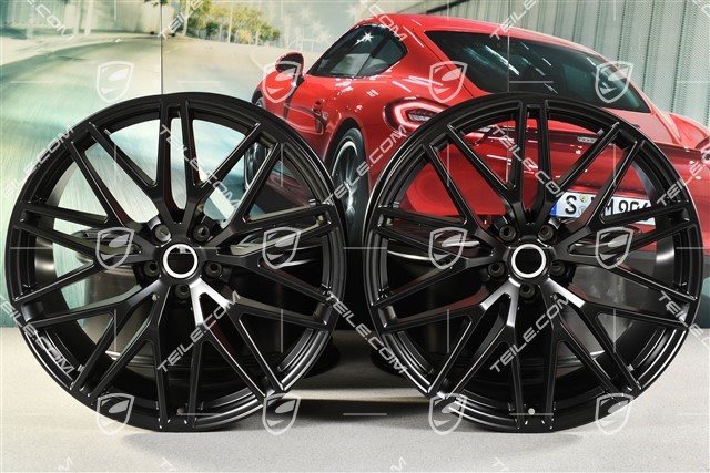 21" RS Spyder Design II Felgensatz, 9,5J x 21 ET27 + 10J x 21 ET19, schwarz seidenmatt