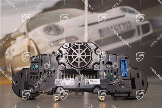 Instrument cluster, silver face gauges, Cayenne S