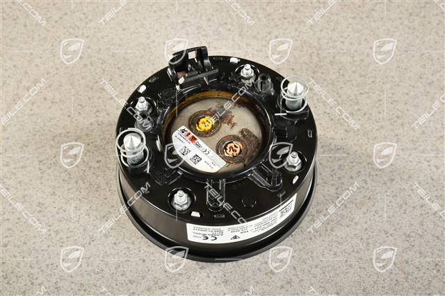 Airbag unit, steering wheel, black/black, leatherette