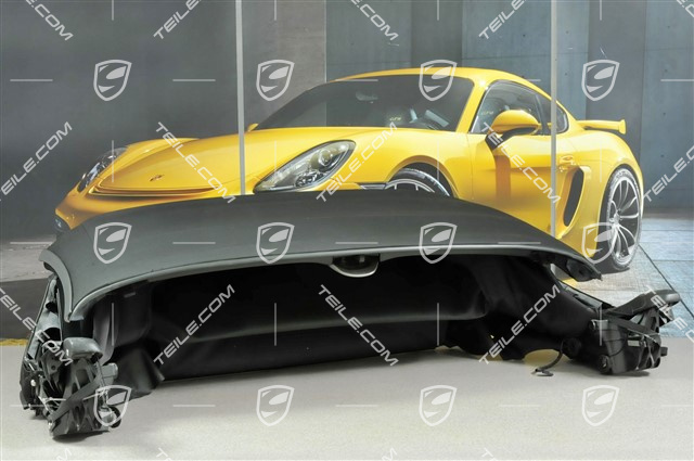Convertible top, complete, glass window, incl. black folding top cover, little damage convertible top covering