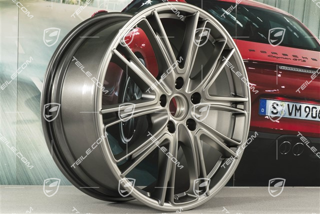 21" Felge Panamera Exclusiv, 9,5J x 21 ET71, in Platinum-Seidenmatt