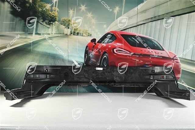 GT3 RS, Rear bumper lower cover / diffuser, Black matte