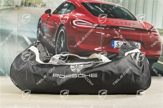 Fahrzeugabdeckung mit Porsche Wappen