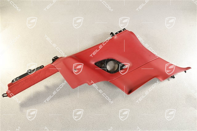 Seitenwandverkleidung, Coupe. Leder, Bordeauxrot, L