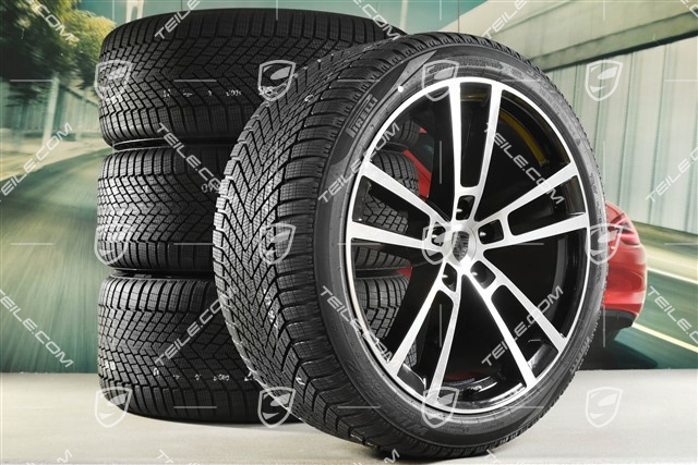 22-inch winter wheel set Sport Design, wheel rims 10J x 22 ET48 +11,5J x 22 ET52 + Pirelli winter tyres 285/40 R22 + 315/35 R22, black high gloss