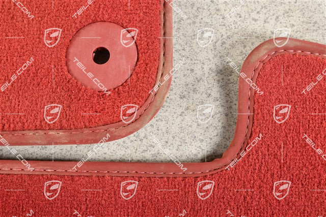 Fußmattensatz, vorne und hinten, Bordeauxrot