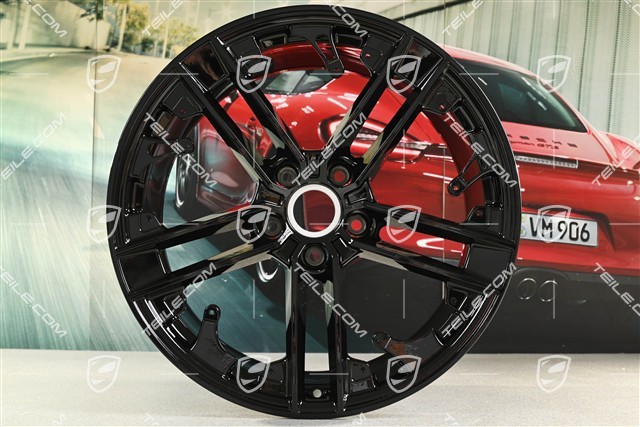 21" Felga Exclusive Design, 11,5J x 21 ET66, tylna, czarny wysoki połysk, L