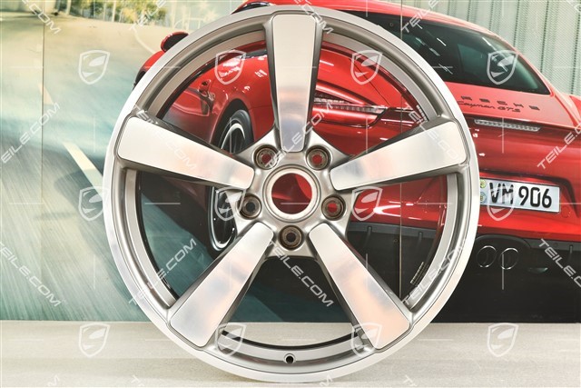 20" Carrera Exclusive Felge, 8,5J x 20 ET50, Platinsilber