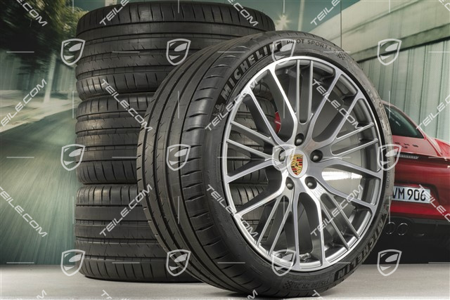 21" Panamera Exclusive Design Sport Sommerräder Satz, Felgen 9,5J x 21 ET71 + 11,5J x 21 ET69 + Michelin Sommerreifen 275/35 R21 + 315/30 R21, mit RDK-Sensoren