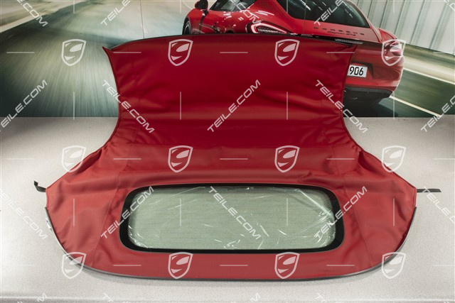 Płótno dachu, zawiera szybę szklaną, czerwone Płótno dachu, zawiera szybę szklaną, czerwone