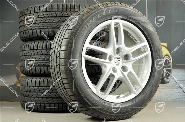 19" Cayenne Turbo Winterräder Satz, Felgen 8,5 J x 19 ET59 + Pirelli Winterreifen 265/50 R19, mit RDK Sensoren