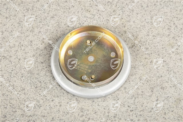 Radzierdeckel in Silber, mit farbigem Porsche Wappen, Innendurchmesser 71mm