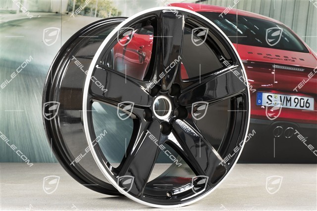 19" Komplet felg Macan SportClassic, 8,5J x 19 ET21 + 9J x 19 ET21, czarny wysoki połysk
