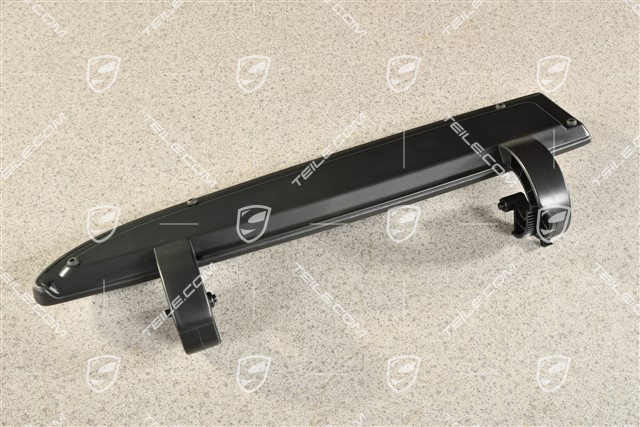 Pokrywa schowka tapicerki drzwi, Skóropodobna, czarna, L