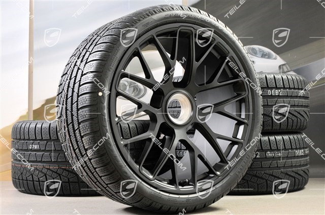 GT3 20" winter wheels  "Turbo S" central locking, 9J x 20 ET51 + 11J x 20 ET59 + NEW Pirelli winter tyres 245/35 R20+295/30 R20, TPMS, black satin-matt