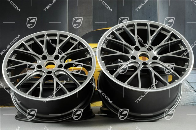 20" Komplet felg RS SPYDER Design, 8,5J x 20 ET49 + 11,5J x 20 ET56, platyna satynowy mat