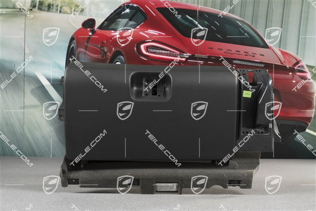 Glove compartment, leatherette, Black, complete