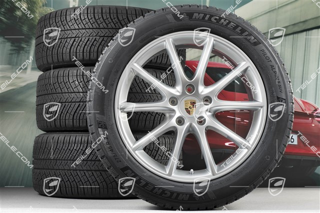20-inch Cayenne COUPE Design winter wheel set, rims 9J x 20 ET50 + 10,5J x 20 ET55 + NEW Michelin winter tyres 275/45 R20 + 305/40 R20, with TPMS