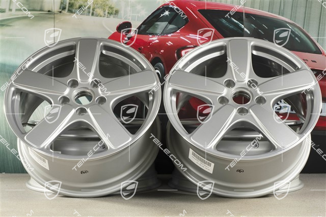 19" komplet felg Cayenne Sport Classic II, 8,5J x 19 ET59, GT Silver Metallic
