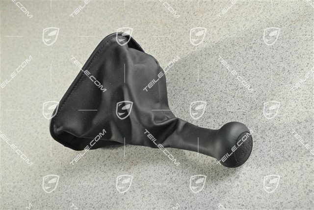 Schaltknopf, Schaltmanschette Leder Schwarz