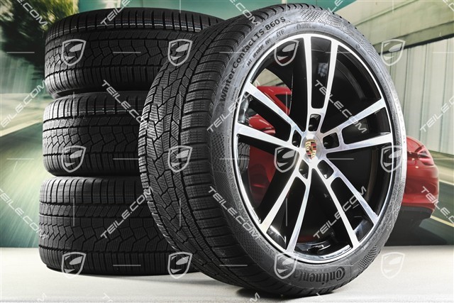 22-inch winter wheel set Sport Design, wheel rims 10J x 22 ET48 +11,5J x 22 ET52 + Continental winter tyres 285/40 R22 + 315/35 R22, black high gloss