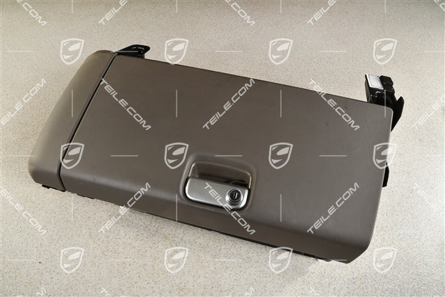 Schowek na rękawiczki kompletny, Skóra, Agate Grey, LHD