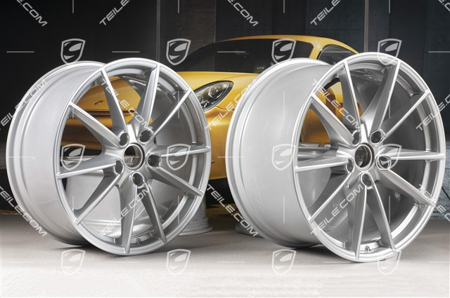 20"+21" Felgensatz Carrera S, Felgen 8,5J x 20 ET53 + 11J x 21 ET66, Brillantchromlack