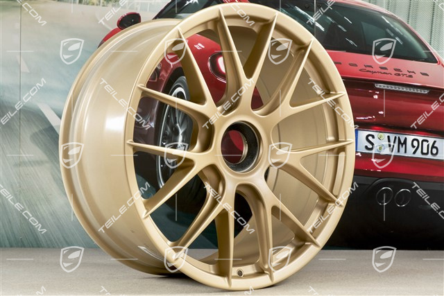 GT2RS / GT3RS wheel rim/disc, Magnesium, central lock, 9,5J x 20 ET50, Aurum metallic
