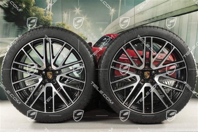 21" Turbo Design summer wheel set, wheel rims 9,5J x 21 ET27 + 10J x 21 ET19 + NEW Michelin summer tyres 265/40 R21 + 295/35 R21, with TPM