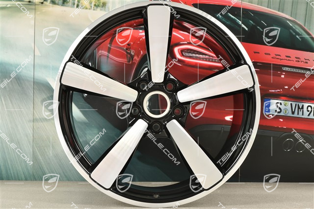 21-inch Carrera Exclusive wheel rim, 12J x 21 ET70, black high gloss