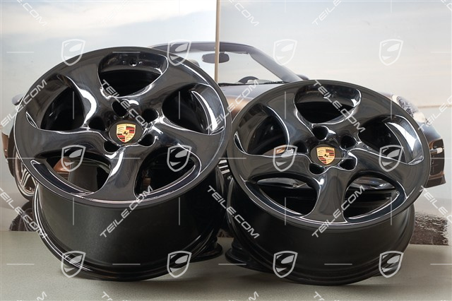 18" Felgensatz Turbo Look II, 8J x 18 ET50 + 11J x 18 ET45, schwarz