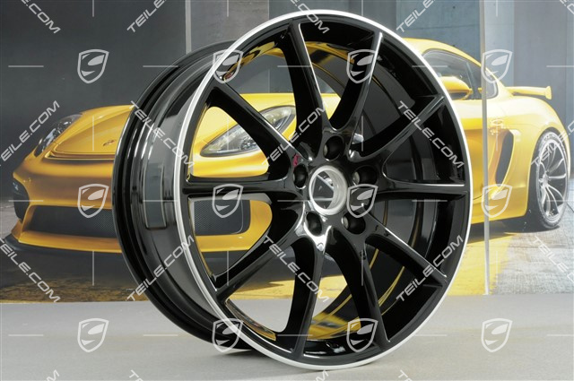20" komplet felg Cayenne Design, 10,5J x 20 ET64 + 9J x 20 ET50, Exclusiv, czarne ramiona
