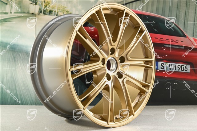21" Felgensatz Panamera Exclusive, 9,5J x 21 ET71 + 11,5J x 21 ET69, Aurum