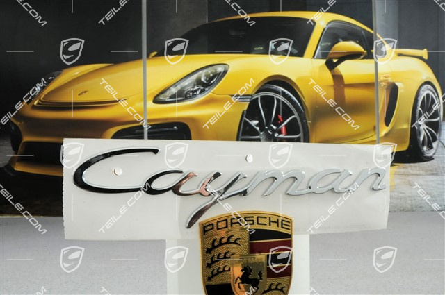 Napis / logo "Cayman", Chromowany Napis / logo "Cayman", Chromowany