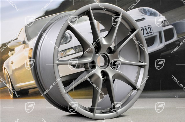 20" Komplet felg Carrera S (III), 8,5J x 20 RT51 + 11J x 20 ET70, platynowy-satyna