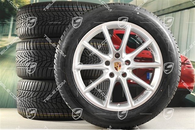 20-inch Cayenne Design winter wheel set, rims 9J x 20 ET50 + 10,5J x 20 ET64 + Hankook winter tyres 255/55 R20 + 295/45 R20, with TPMS