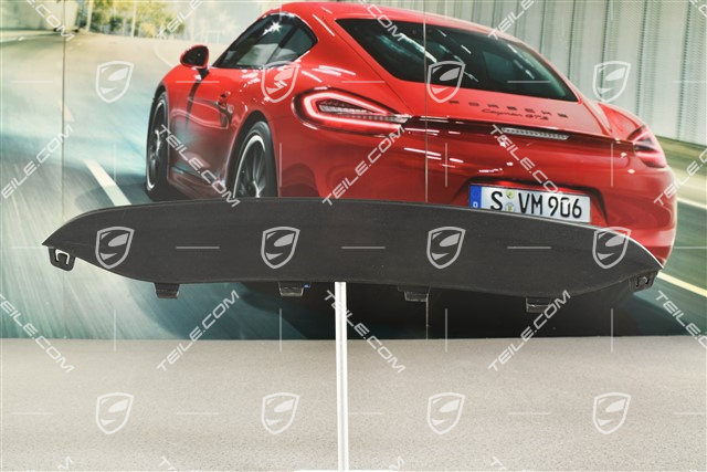 Disc / cover lower for front bumper retaining frame, centre, Black matte