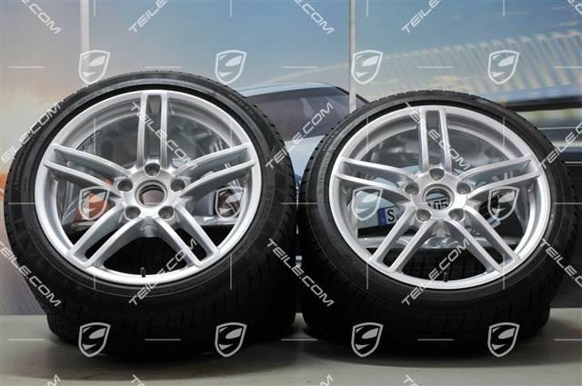 19" Komplet kół zimowych Carrera, felgi 8,5J x 19 ET54 + 11J x 19 ET48 + opony zimowe Continental 235/40 R19 + 295/35 R19, bez czujników ciśnienia