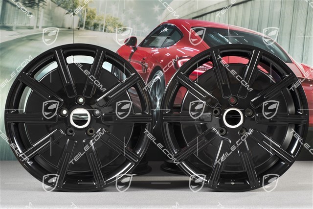 20-inch Taycan Sport Aero wheel rim set, 9J x 20 ET54 + 11J x 20 ET60, black high gloss