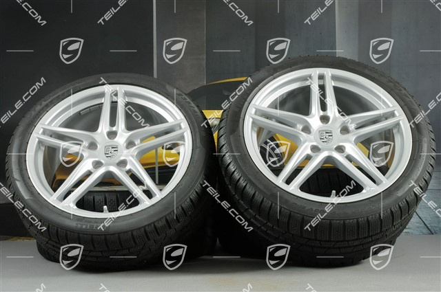 19" Koła zimowe, komplet "Carrera", felgi 8,5J x 19 ET50 + 11J x 19 ET77 + NOWE opony zimowe Pirelli Sottozero II 235/40 R19 + 295/35 R19