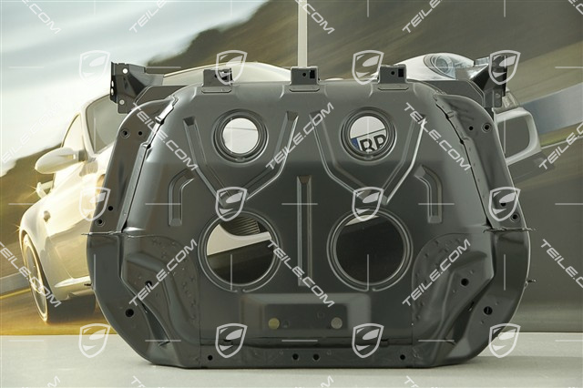 Spare wheel well, rear-wheel drive