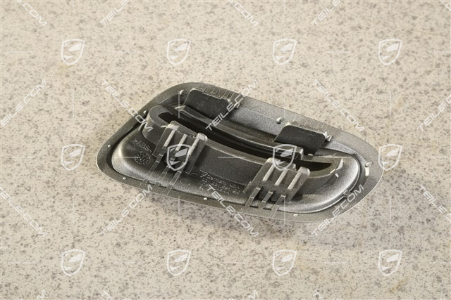 Cover trim / rosette for seat tilting handle / control button, Silvergrey Metallic, L