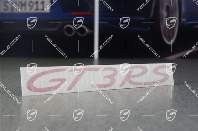 "GT3 RS" logo, Guards Red "GT3 RS" logo, Guards Red