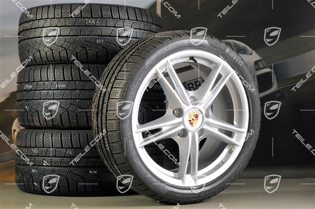 18-inch Boxster S II winter wheel set (with tyres), front wheels 8J x 18 ET57 + rear 9J x 18 ET43 + tyres 235/40 ZR18 + 255/40 ZR18