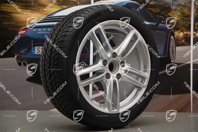 19" Panamera TURBO koła zimowe, komplet, felgi 9J x 19 ET 60 + 10J x 19 ET61 + opony zimowe Michelin 255/45 R19+285/40 R19, czujniki ciśnienia RDK