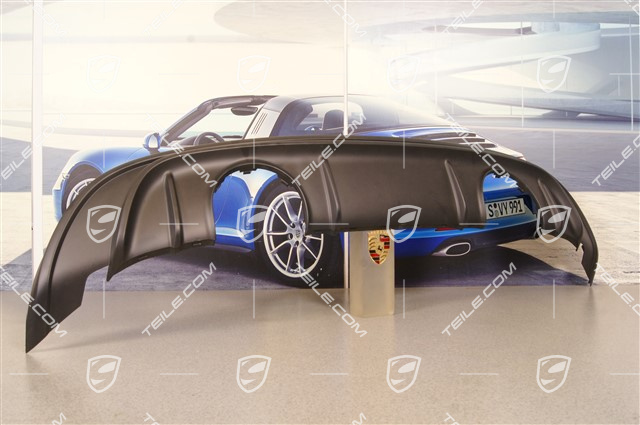 GTS 4,0L, Stoßstange, hinten, Untere Abdeckung / Diffusor, Schwarzmatt