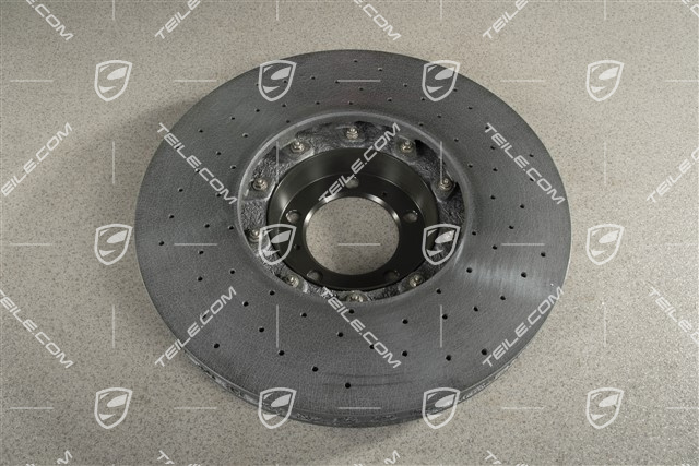 Turbo, PCCB, Ceramic brake disc, front axle,  for black / yellow brake caliper, L