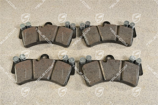 Klocki hamulcowe (zestaw naprawczy), przód, Turbo/S, 19" wentylowane, zacisk czarny, zacisk zielony