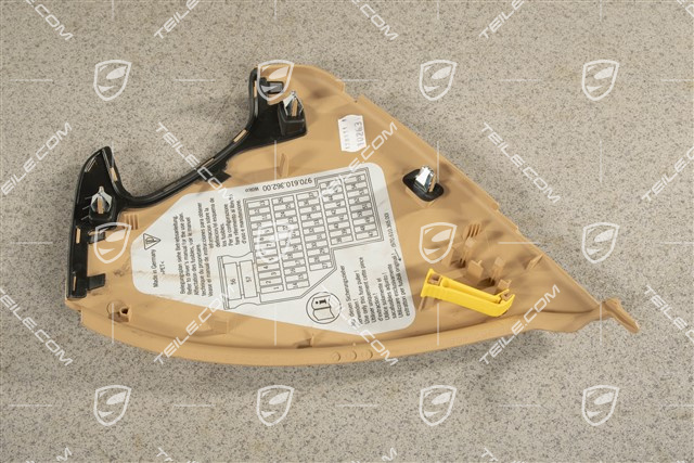 Dashboard trim side cover, Luxor beige, R