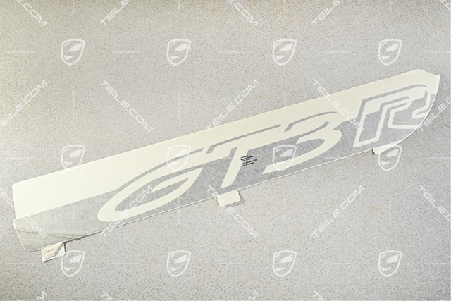 Dekorstreifen / Dekorfolie Schriftzug / Logo / Aufkleber, Seitlich, GT3 RS, Schwarzmatt, L